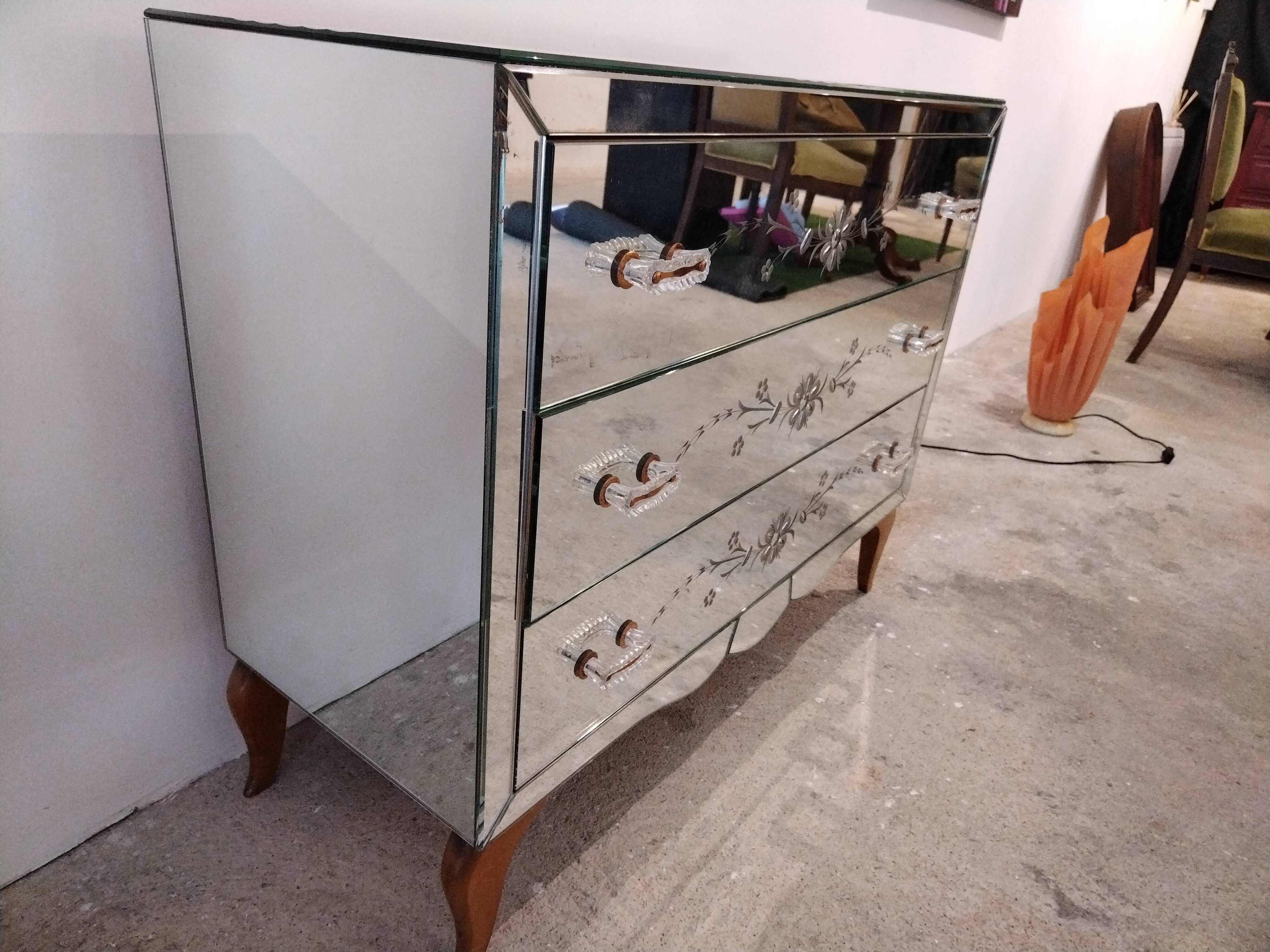 Commode miroir années 50-60