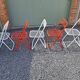 Series of 5 Talin folding metal chairs