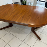 Extensible Baumann teck table vintage 1970