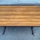 Mid-Century wooden and steel folding table brown 1970 120x70cm