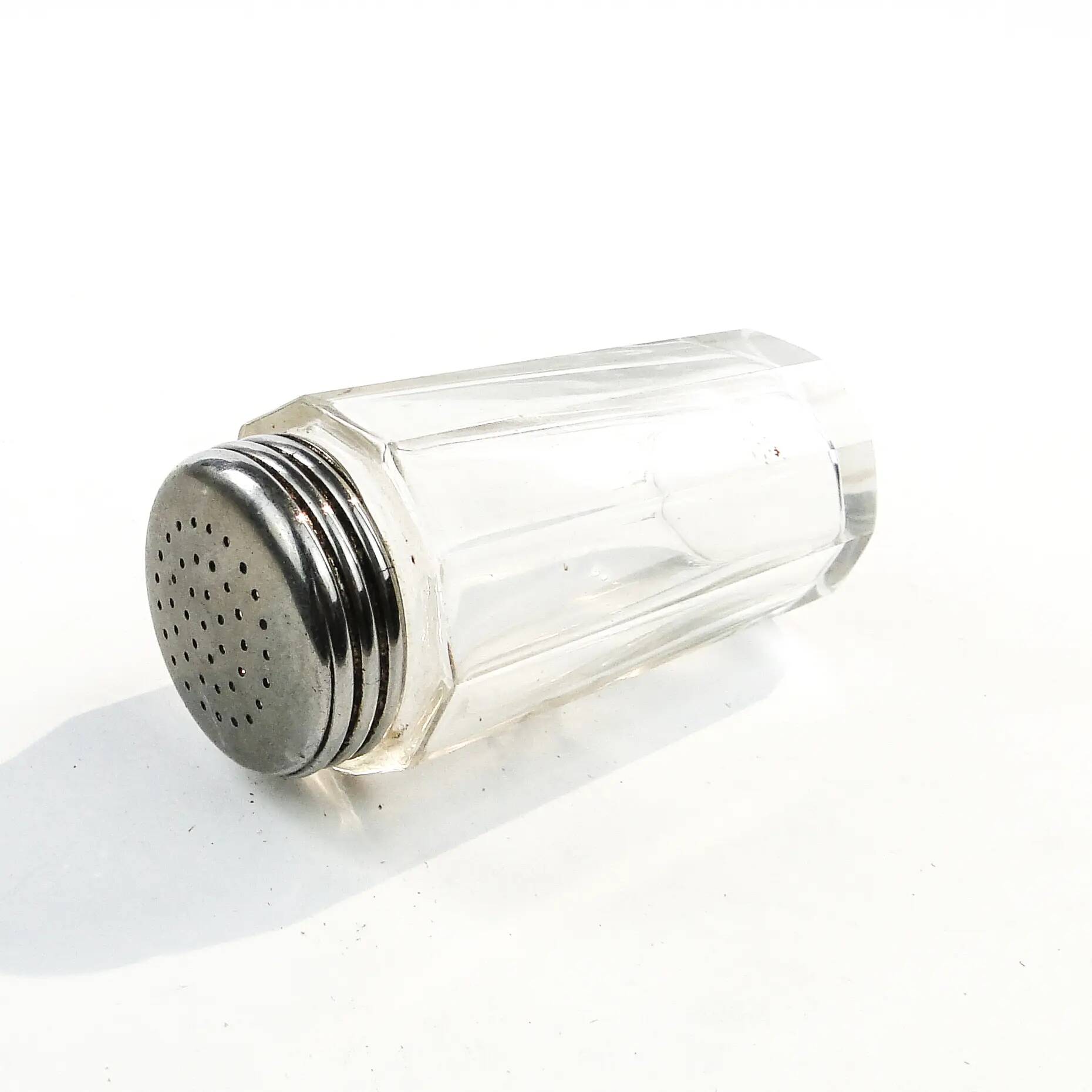 Mid-century modern salt shaker, glass, Germany, 1950s