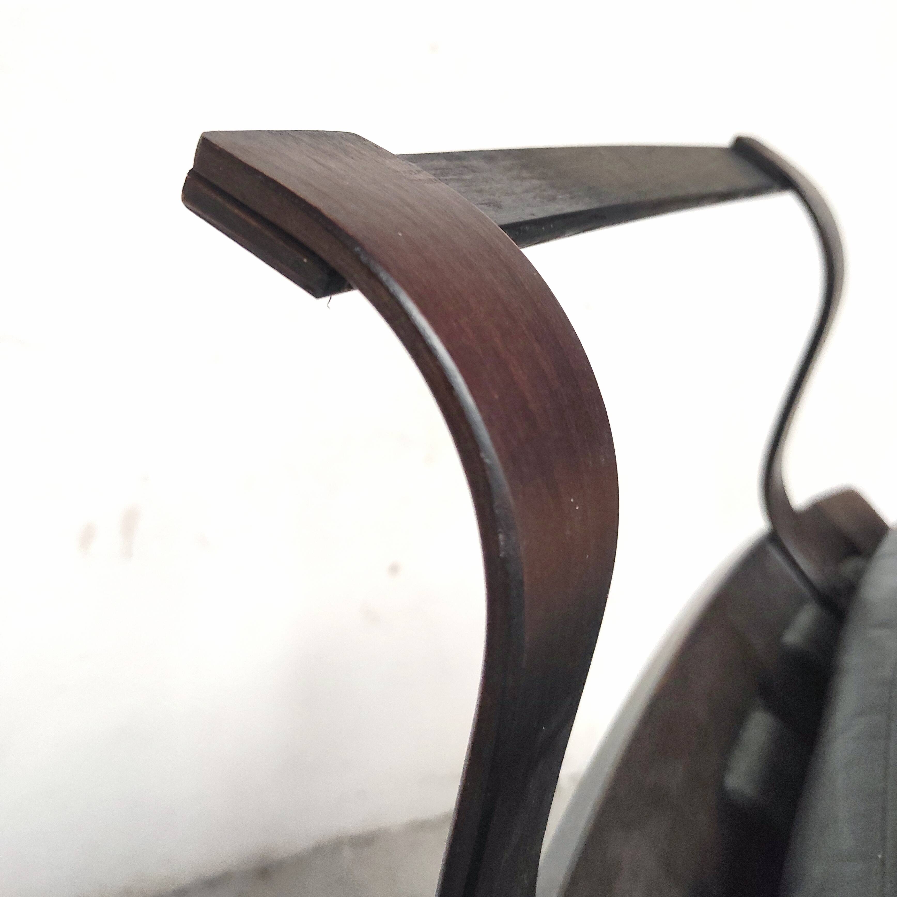 Pair of Kroken armchairs in black leather