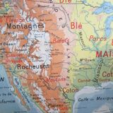 School map United States Vidal Lablache 60's