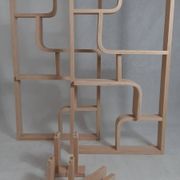 Bent plywood wall, bookcase, flowerbed, Volak by Holesov, 1960s Czechoslova