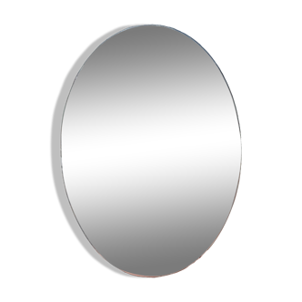 Miroir ovale 19ème biseauté