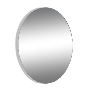 19th century oval beveled mirror