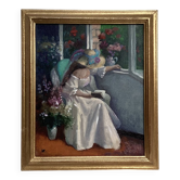 Signed painting Oil on canvas dimensions: height -55cm- width -47 cm-