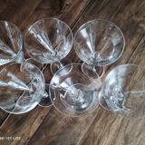 Lot de 6 verres à vin blanc vintage en cristal Light & Music modèle Florian par Luigi Bormioli