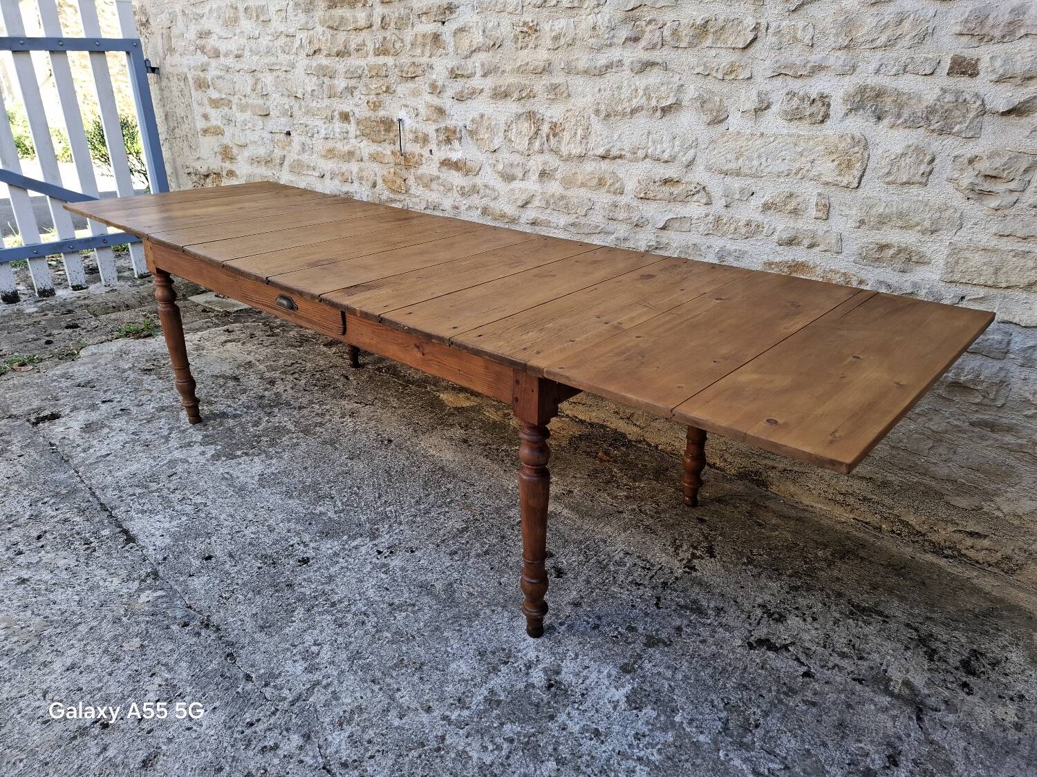 Extendable farmhouse table 285 x 86