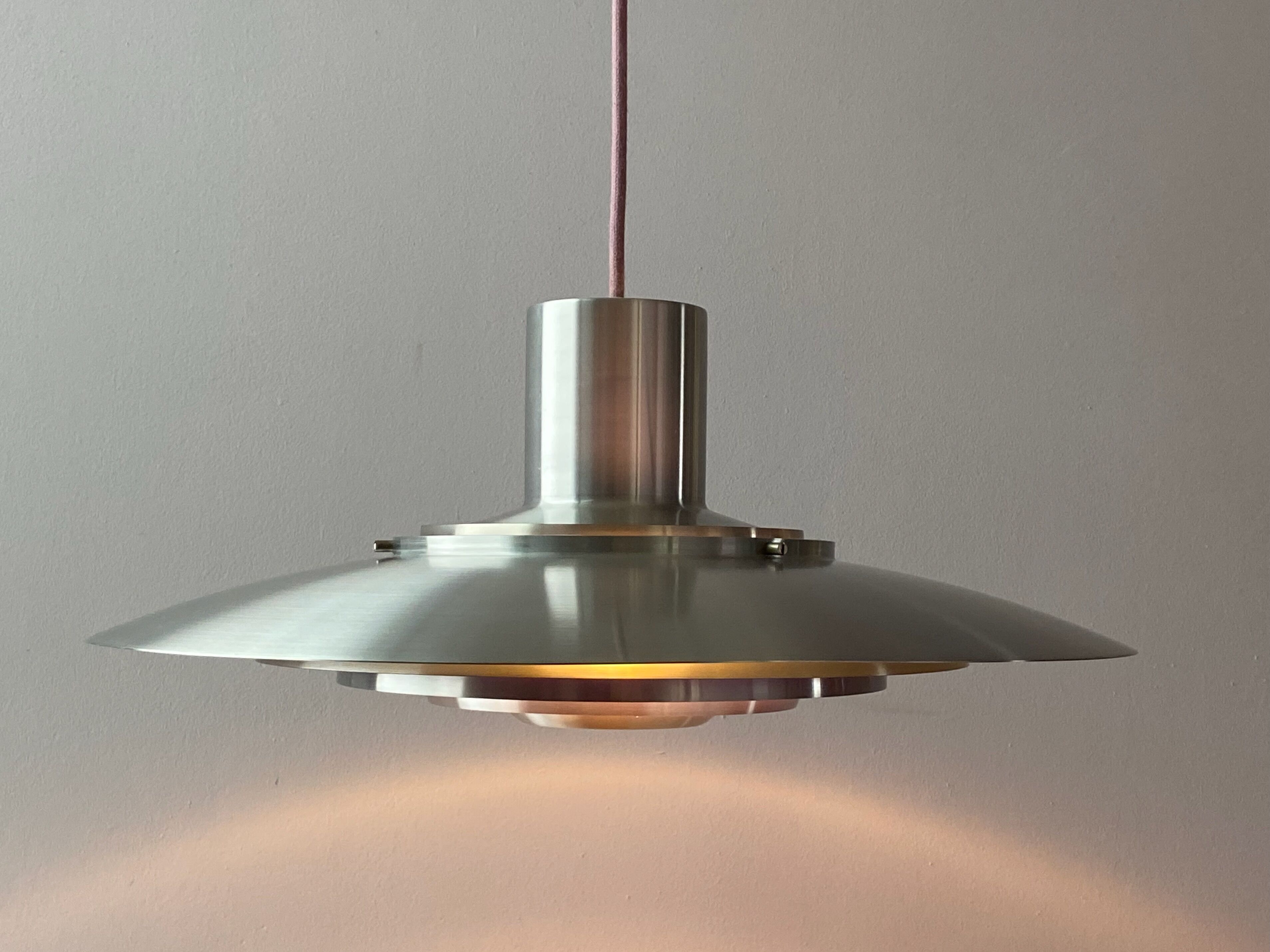 Silver Purple Preben Fabricius & Jørgen Kastholm Pendant Lamp Nordisk Solar