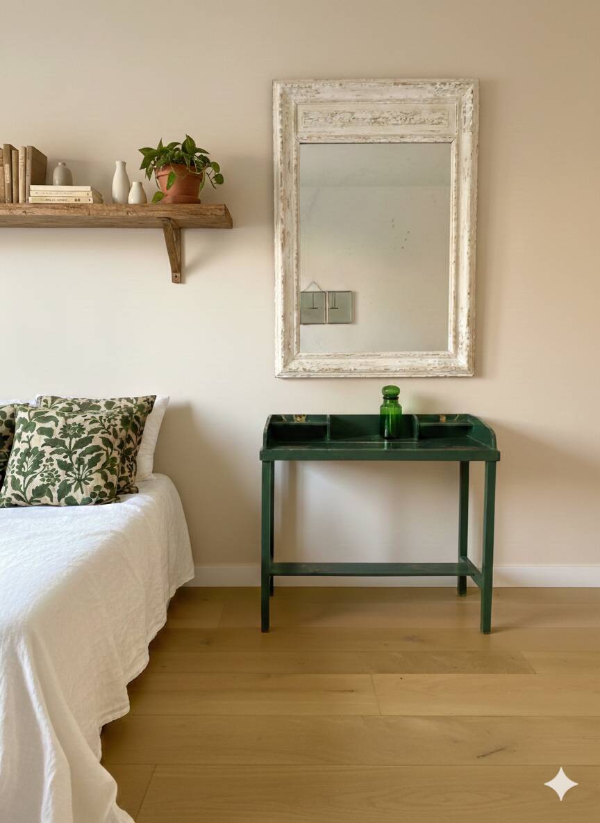 Patinated hairdresser's cabinet