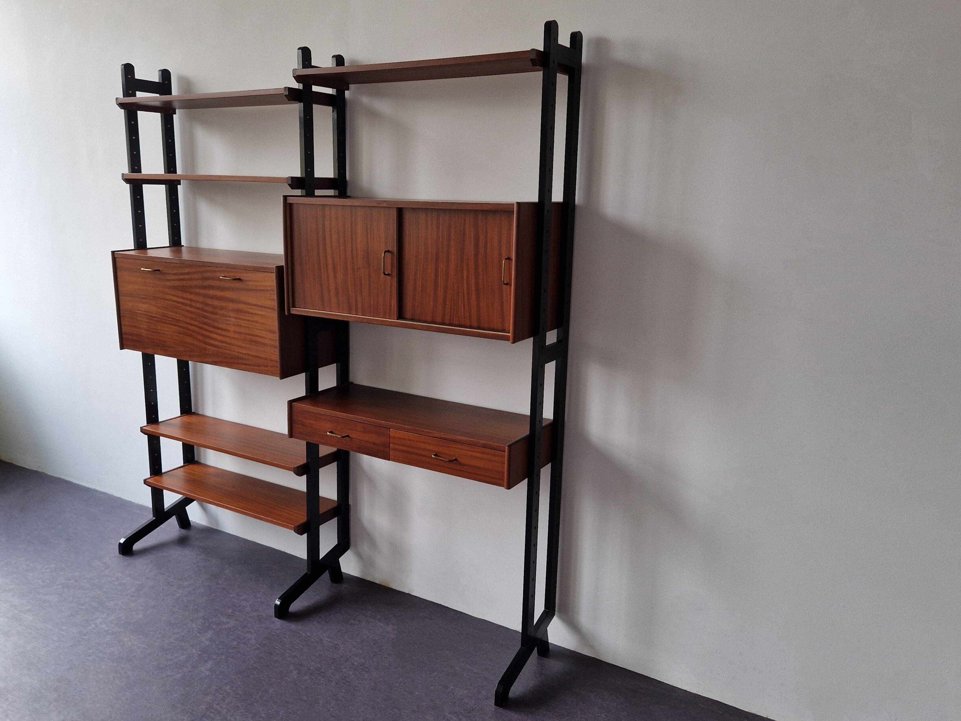 Vintage modular wall unit for Simpla Lux, The Netherlands 1960's