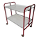 Vintage 70s Folding Table - Red Frame & Checkered Formica Tops