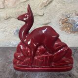 Sculpture Lama Charles Lemanceau Faience ST Clément France Art Déco 1930