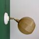Vintage yellow glass globe wall light