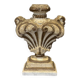 Decorative Element in Carved Wood on a Carrara Marble Base, Baroque I