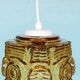Vintage glass pendant light Vitrika, mid-century amber pendant.