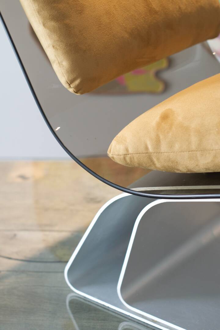 Saint Gobain glass armchair house Jansen 1965