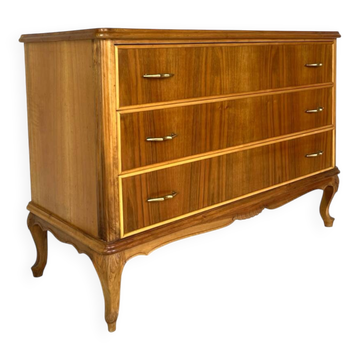 Commode italienne en noyer du milieu du siècle, années 1960.