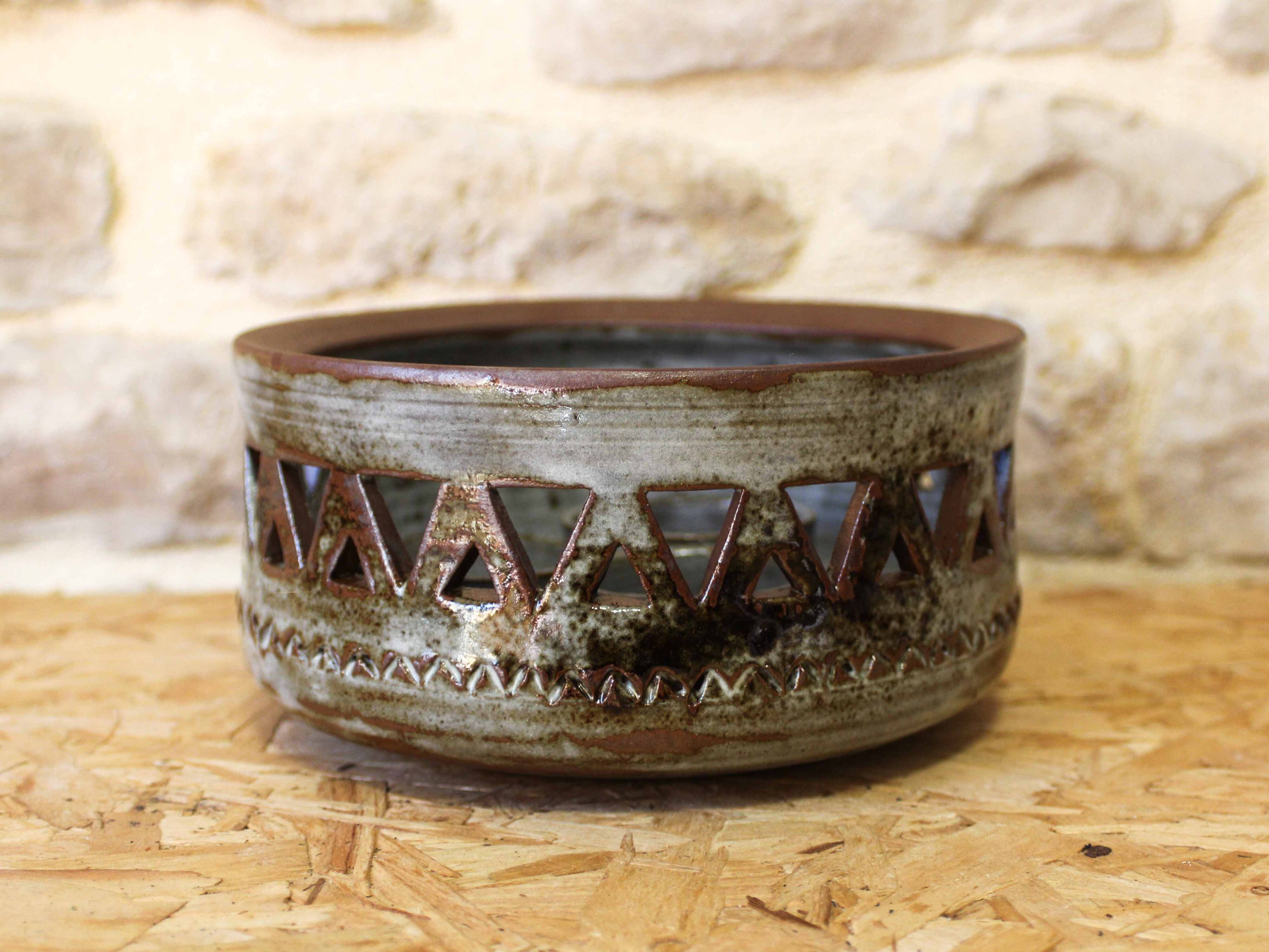 Stoneware lantern - Chantal and Thierry Robert