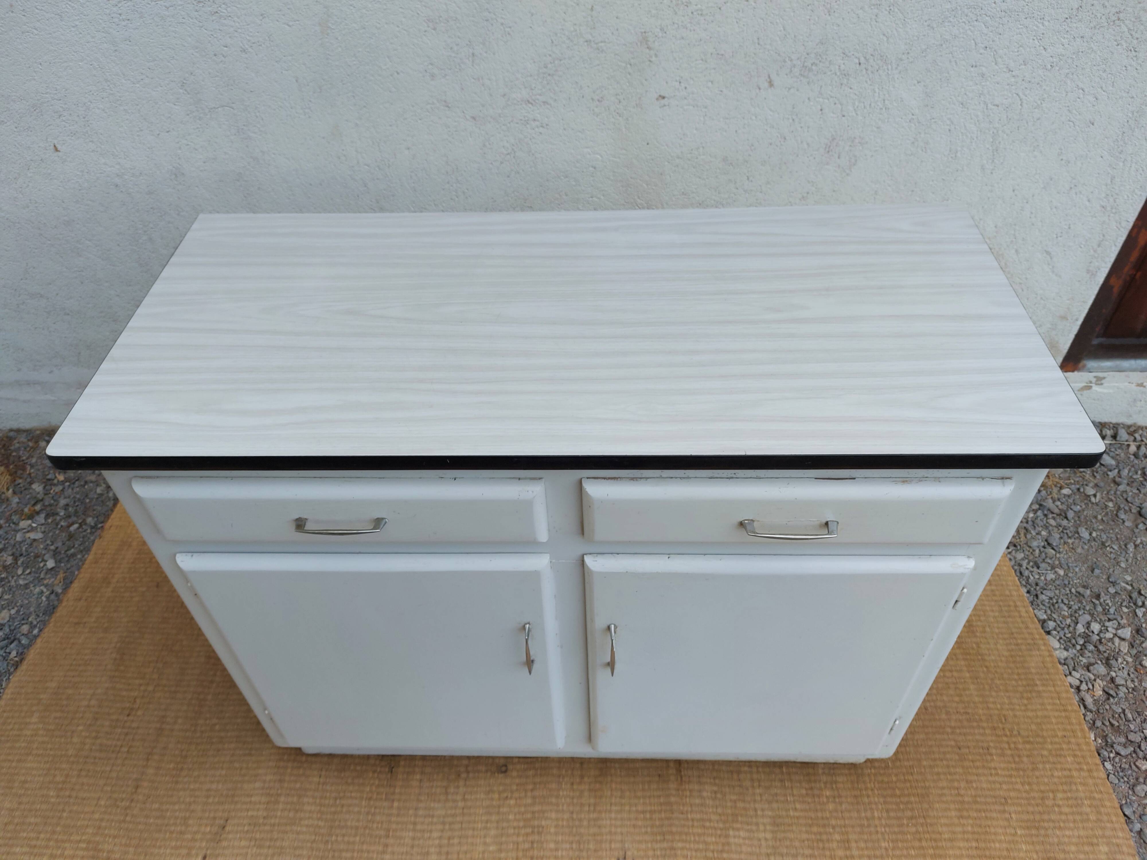 wooden cupboard, formica top