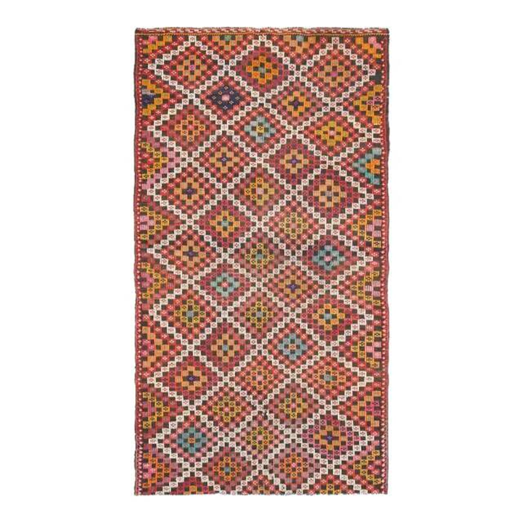 Vintage Turkish Oushak Handmade Wool Cotton Orange Area Rug 172x320