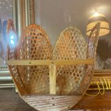 Wicker wall lamp