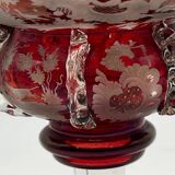 Grande coupe en cristal - Motifs d'animaux, époque 19ᵉ siècle