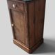 Walnut bedside table with black marble top – late 19th century.