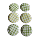Lot 6 petites assiettes vintage Ecossais vert jaune