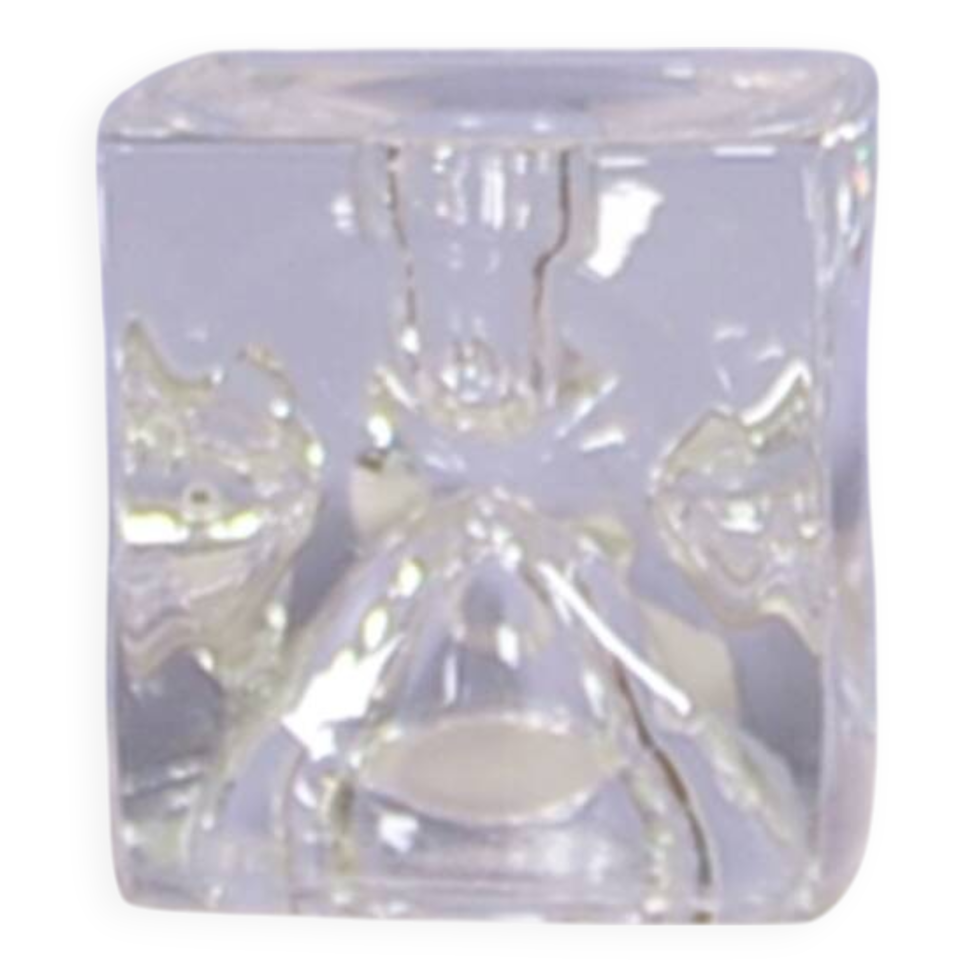 glass ice cube candlestick Sklo Union by Rudolf Jurnikl