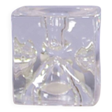 glass ice cube candlestick Sklo Union by Rudolf Jurnikl