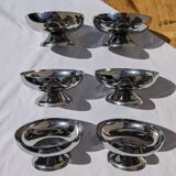 6 vintage ice cream cups