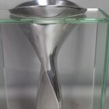 By Lisa Mori vase cast aluminum & glass flawless 34 cm