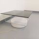 Vintage Italian square illuminated coffee table in glass and plexiglass