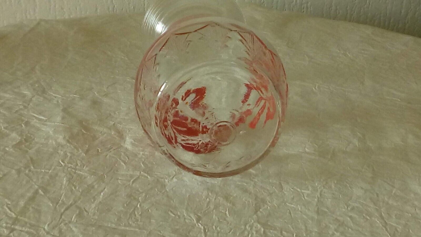 Hyacinth vase in glass decoration grave years 1950