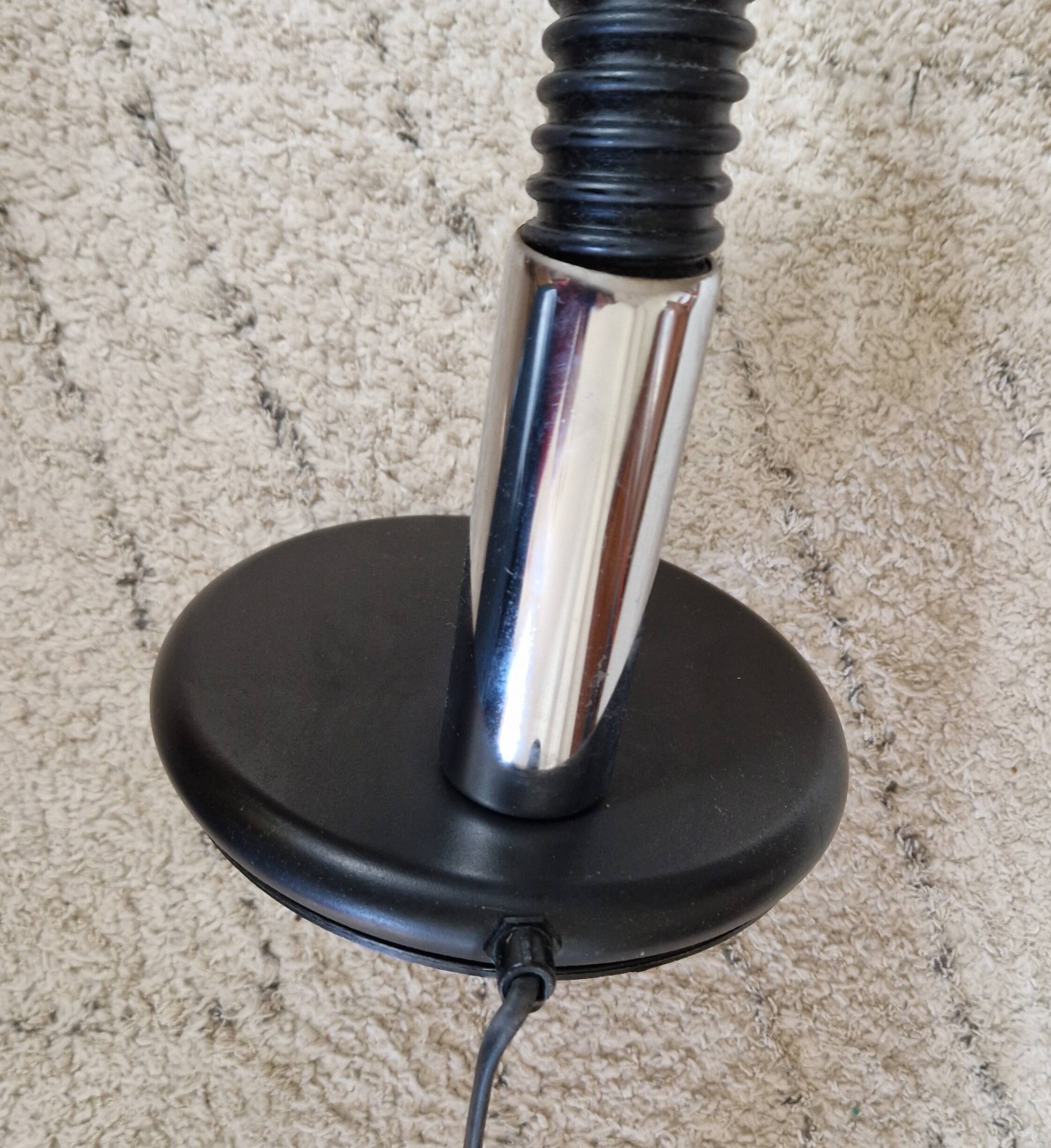 Gamma lux italy black and chrome articulated desk lamp 1970