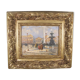 Peinture post-impressionniste huile panneau signée H. Wood Place Concorde PARIS