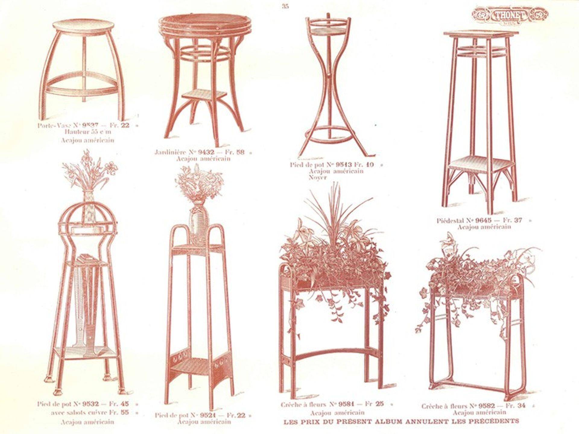 Plant stand Secession No. 9537 by Otto Wagner for Thonet