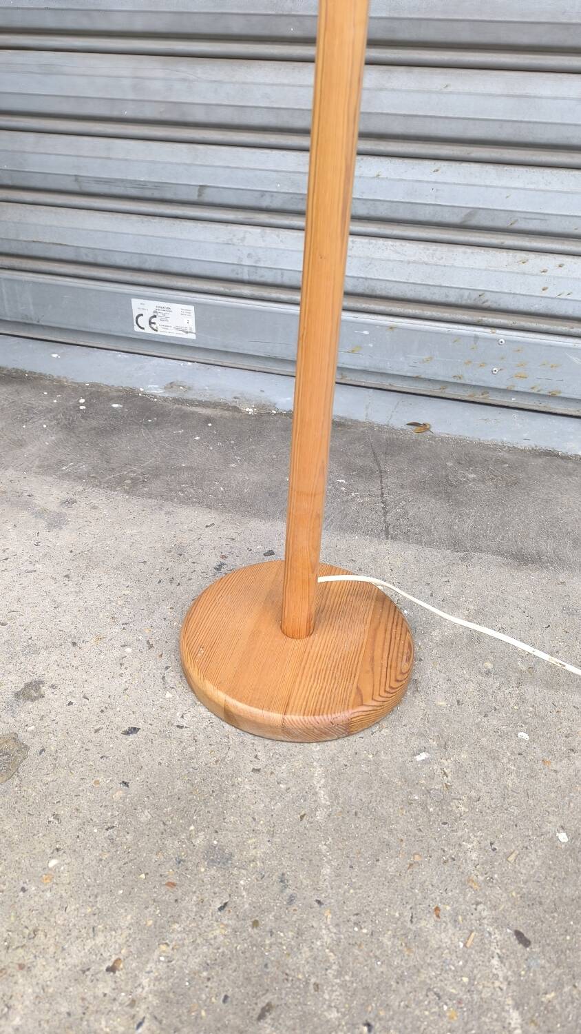 Solid pine floor lamp, Sweden 1970