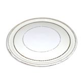 Plat à tarte en porcelaine de Limoges à liseré doré