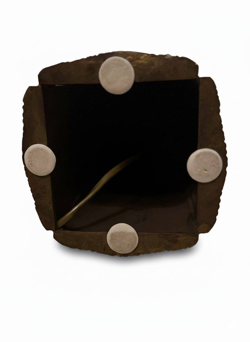 Brass and bronze lamp, Luciano Frigerio, Italy, 1970s