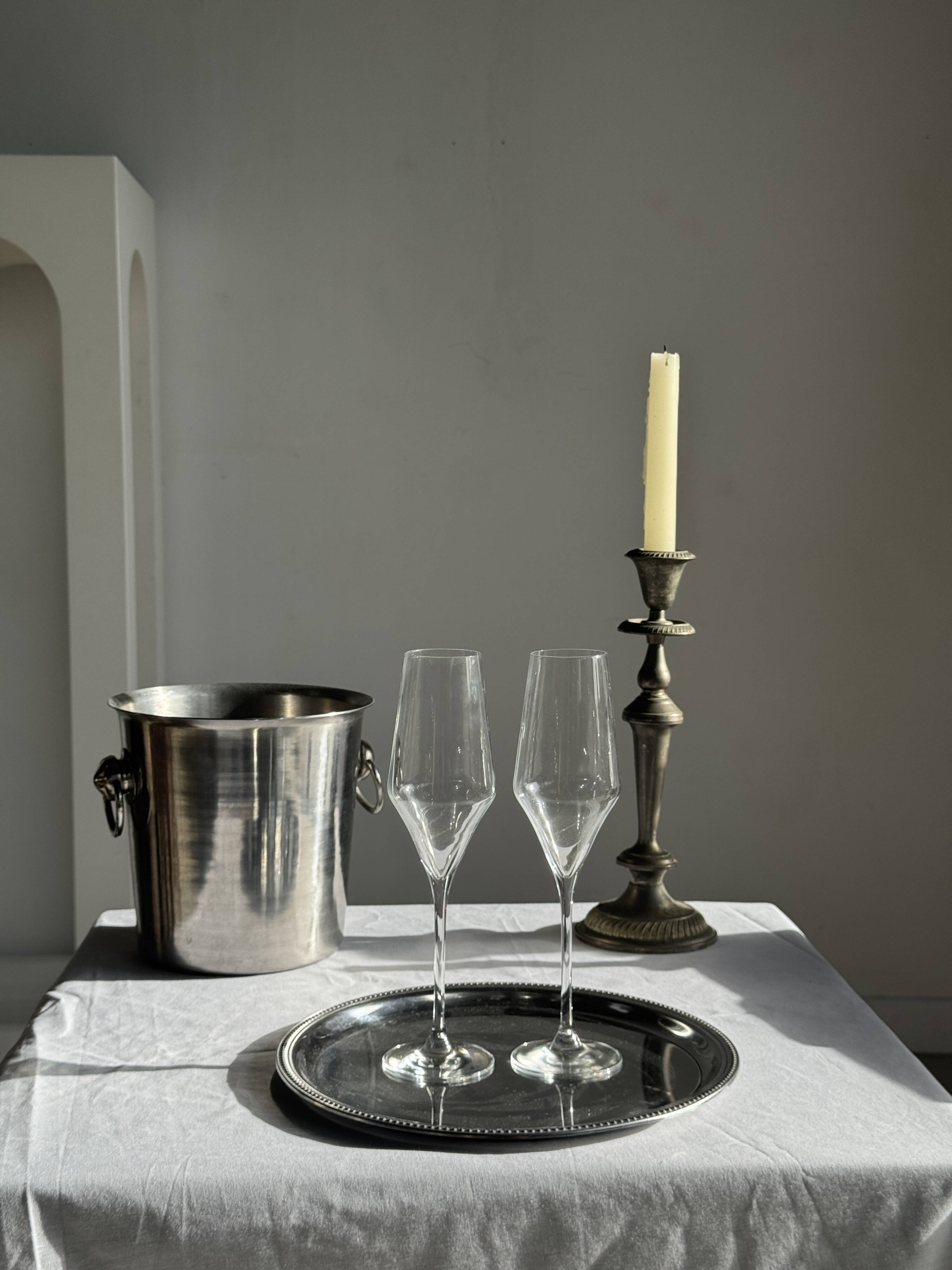 Vintage silver-plated champagne bucket H19