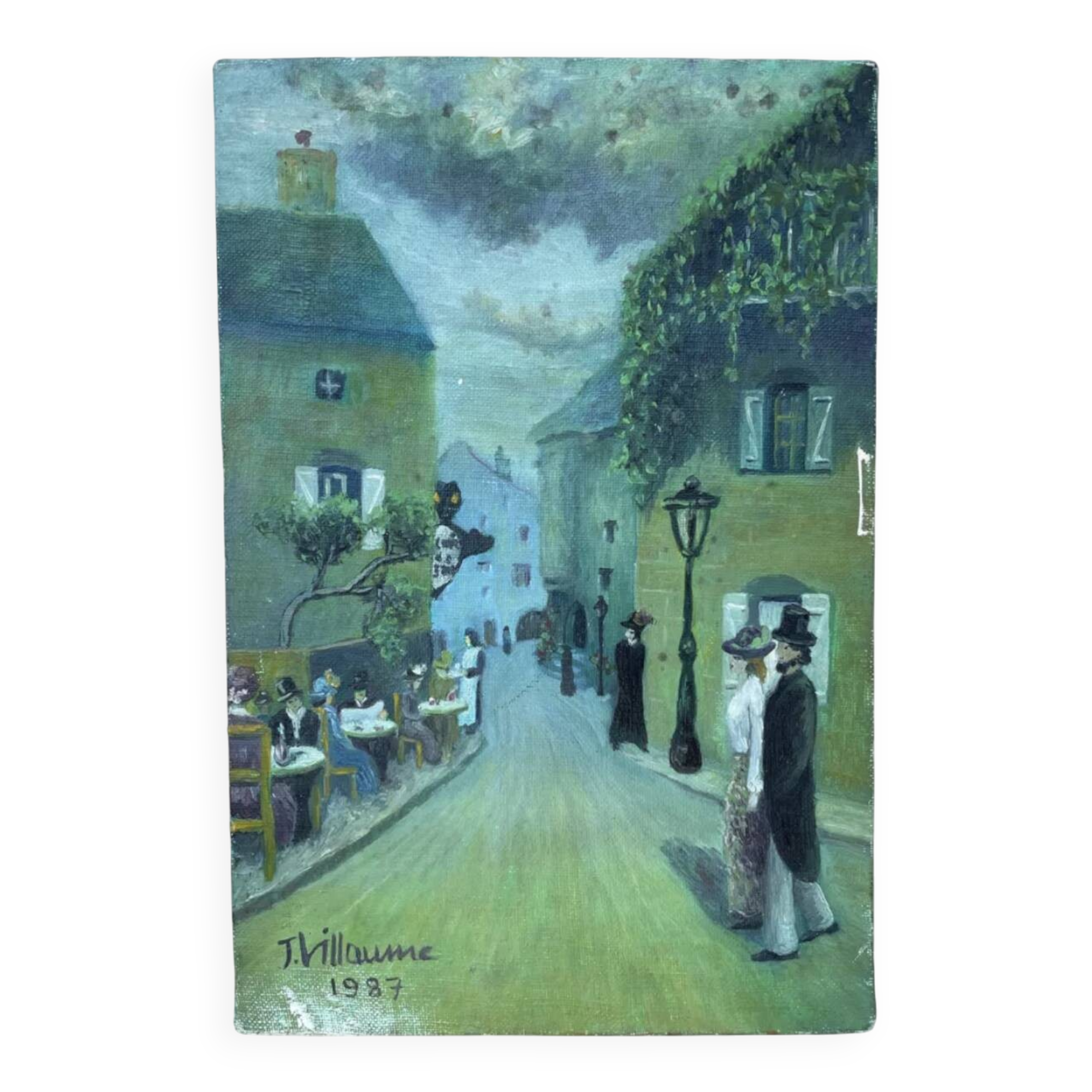 Peinture parisienne huile sur toile Montmartre / Tableau de Paris