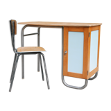 Bureau d'écolier + chaise année 80