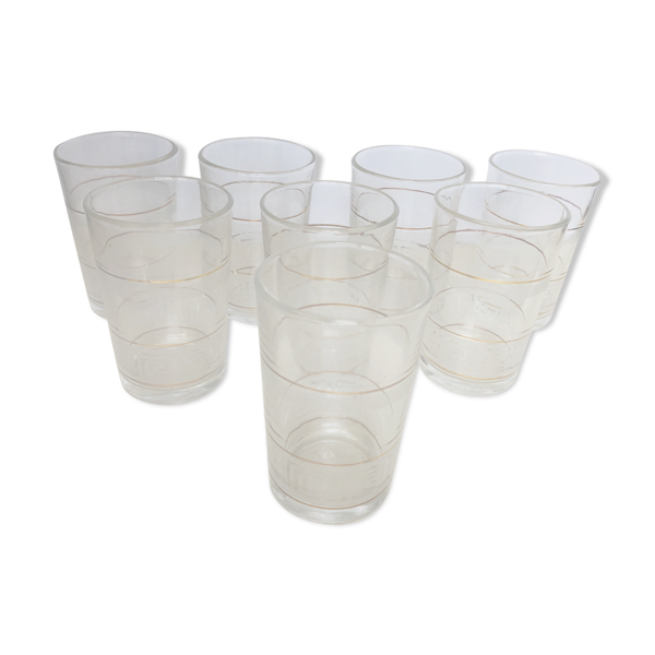 Ensemble de 8 verres à thé