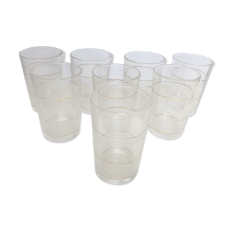 Ensemble de 8 verres à thé