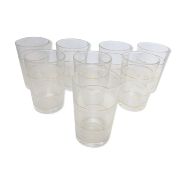 Ensemble de 8 verres à thé