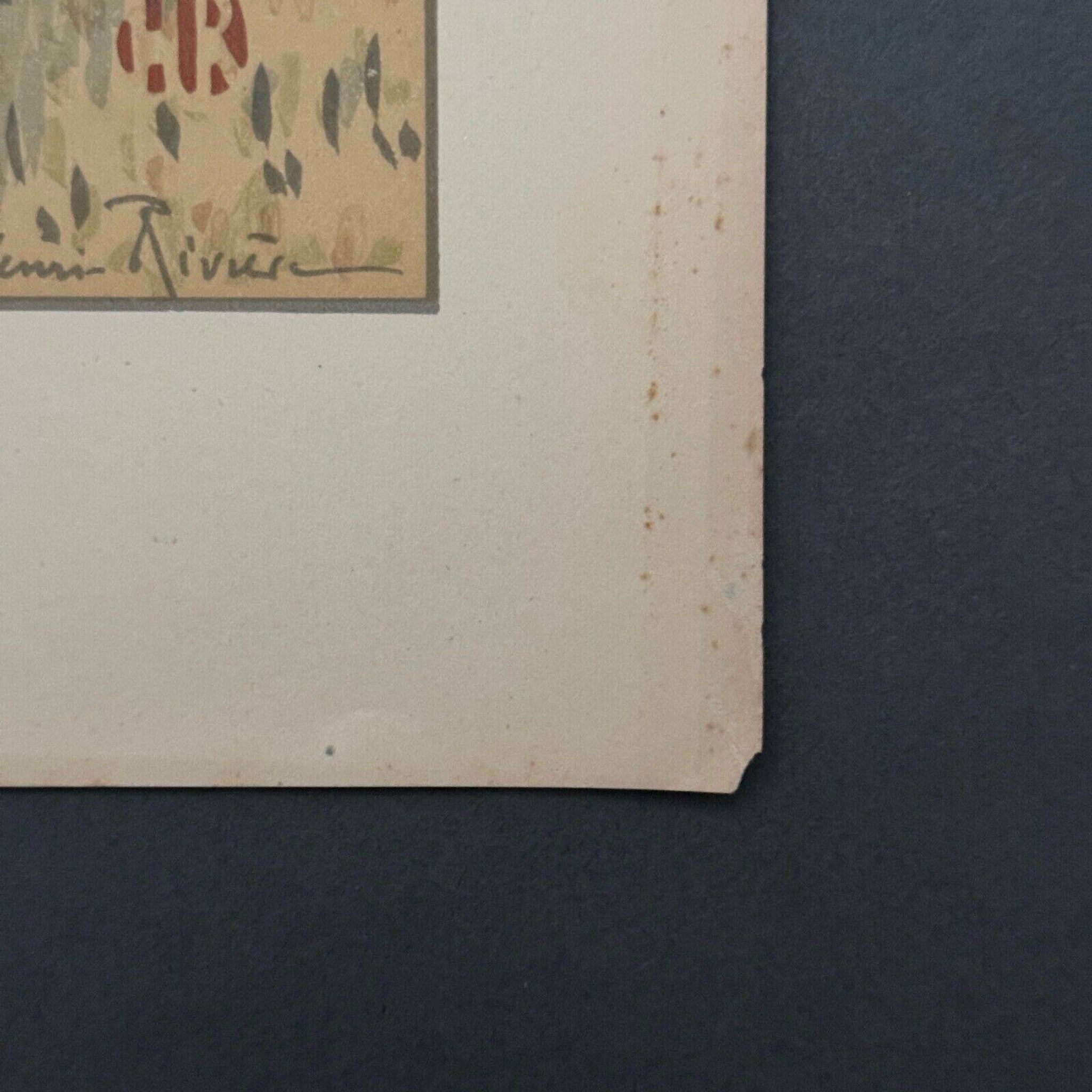Lithographie par Henri Rivière La Féérie des Heures - L'Orage qui monte
