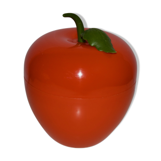 Seau à glaçons pomme orange, années 70